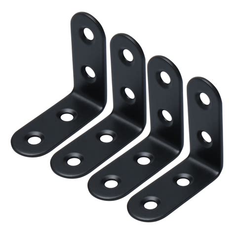 black l shaped corner brackets